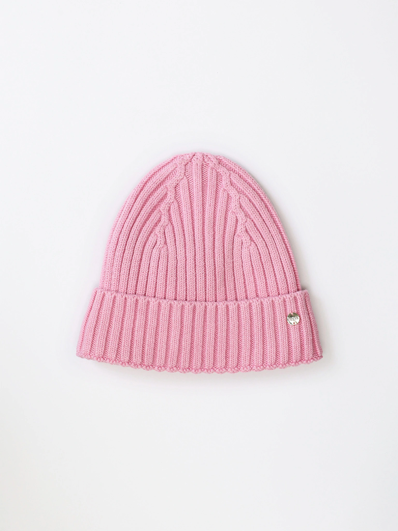 Шапка-бини из смесовой вискозы с отворотом на подкладе в ассортименте